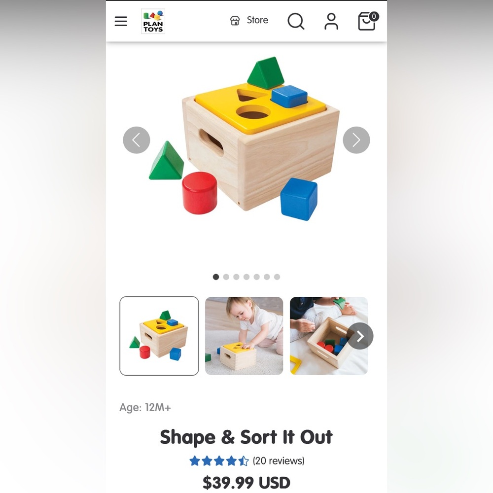Plan Toys wood shape sorter - Picture 5 of 5